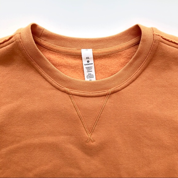 Lululemon All Yours Crew Monarch Orange Sweatshirt - Picture 9 of 14